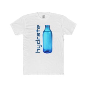 Cotton Tee Hydrate Glass Bottles Environmentally Conscious Unisex Shirt