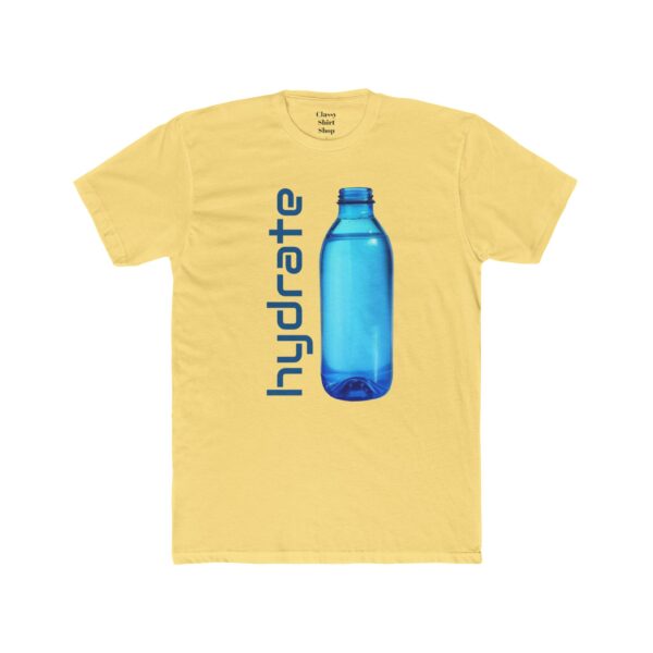 Cotton Tee Hydrate Glass Bottles Environmentally Conscious Unisex Shirt - Image 3