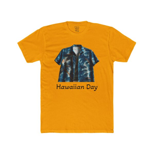 Hawaiian Day Tee - Unisex Cotton Crew Tee - Image 3
