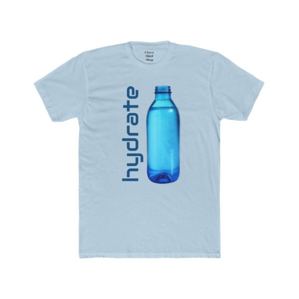 Cotton Tee Hydrate Glass Bottles Environmentally Conscious Unisex Shirt - Image 7