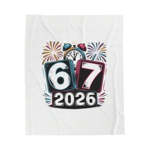 67 Countdown 2026 Velveteen Plush Blanket | new year humor, 2026 goals