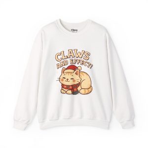 Cat Sweatshirt "Claws and Effect" – Cute Holiday Cozy Crewneck